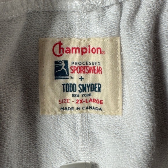 Champion x Todd Snyder Shorts Men XXL White Sweatshorts Sweat Drawstring Pride - Picture 7 of 9